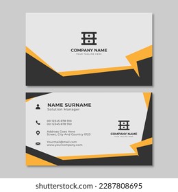 Modern simple orange business card template