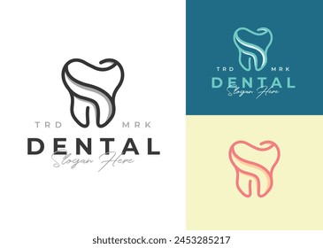 diseño de la Ilustración vectorial del símbolo del logotipo dental, diseño del logotipo de la marca del dentista