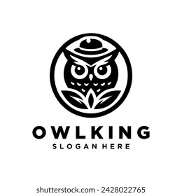 Modern and simple owl logo vector