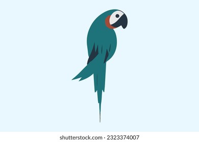 Modern and simple parrot bird illustration
