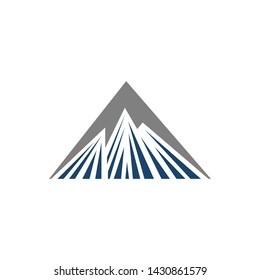 Modern Simple peak of Mountain logo vector illustrations