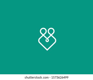 modern simple people connect icon logo design