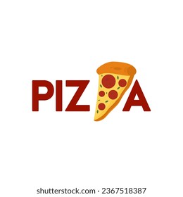 modern and simple pizza logo for pizzeria