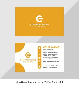 modern and simple professional corporate business card design template