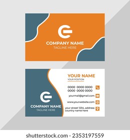 modern and simple professional corporate business card design template