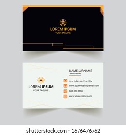 Modern Simple Professional Creative and Clean Double-sided Business Card Template. Flat Design Vector Illustration. Stationery Design.