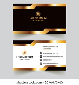 Modern Simple Professional Creative and Clean Double-sided Business Card Template. Flat Design Vector Illustration. Stationery Design.