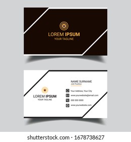 Moderna plantilla de tarjeta de presentación profesional simple, creativa y limpia. Ilustración de vectores de diseño plano. Diseño de diseño de diseño de fondo.