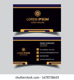 Modern Simple Professional Creative and Clean Double-sided Business Card Template. Flat Design Vector Illustration. Stationery Design.