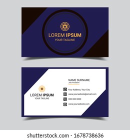 Moderna plantilla de tarjeta de presentación profesional simple, creativa y limpia. Ilustración de vectores de diseño plano. Diseño de diseño de diseño de fondo.