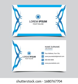 Modern Simple Professional Creative and Clean Double-sided Business Card Template. Flat Design Vector Illustration. Stationery Design.