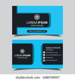 Modern Simple Professional Creative and Clean Double-sided Business Card Template. Flat Design Vector Illustration. Stationery Design.