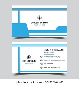 Moderna plantilla de tarjeta de presentación profesional simple, creativa y limpia. Ilustración de vectores de diseño plano. Diseño de diseño de diseño de fondo.