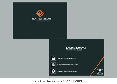 Modern Simple Professional Creative and Clean Double-sided Business Card Template. Flat Design Vector Illustration. Stationery Design.
