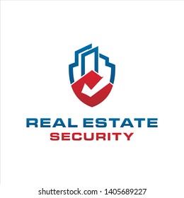 modern simple real estate security logo design 