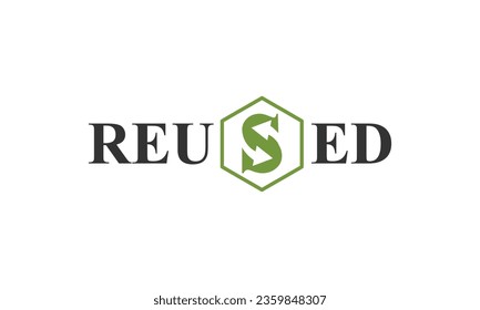 Modern and simple Recycled S letter mark logo design for recyclable brand, sustainable brand, and environment brand