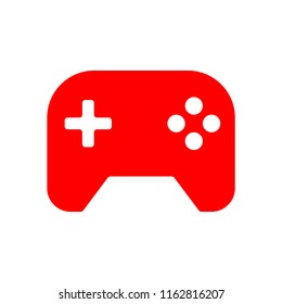 modern simple red color icon game console for social media, website, ui, media player