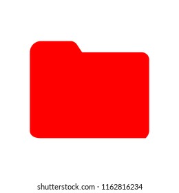modern simple red color icon folder for social media, website, ui, media player