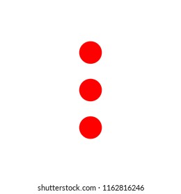 modern simple red color icon more vertical for social media, website, ui, media player