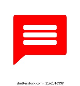 modern simple red color icon send message for social media, website, ui, media player