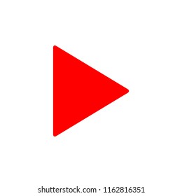modern simple red color icon play for social media, website, ui, media player