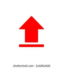 modern simple red color icon upload for social media, website, ui, media player
