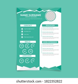 Modern simple resume business template