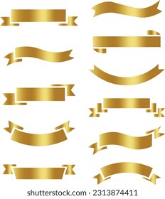 Modern simple ribbons collection. Vector illustration.Vector Illustration