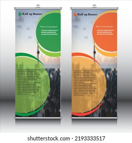 Banner Rollup sencillo y moderno para su negocio, diseño vectorial