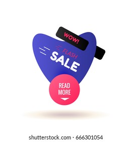 Modern simple sale badge template for web banners and sale promo