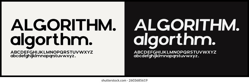 Modern simple sans serif vector font. Alphabet with uppercase, lowercase, number. minimalist and elegant typography.