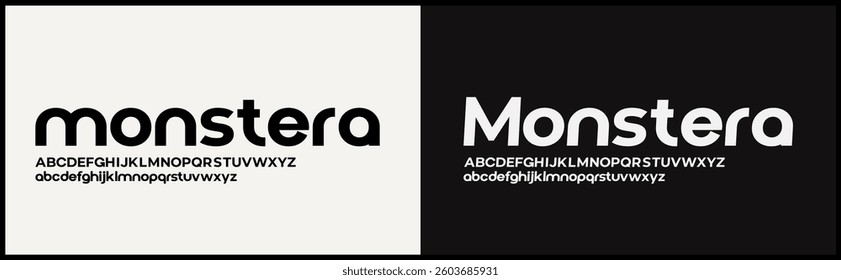 Modern simple sans serif vector font. Alphabet with uppercase, lowercase, number. minimalist and elegant typography.