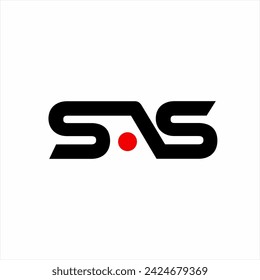 Modern simple SAS letter logo design.