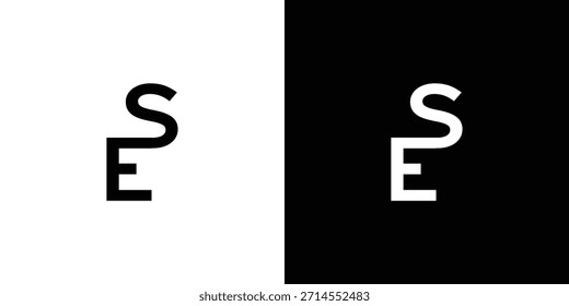 Modern and simple SE letter logo design