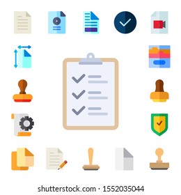 Modern Simple Set of accept Vector flat Icons. Contains such as file, stamp, check mark, verified and more Fully Editable and Pixel Perfect icons.