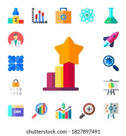 Modern Simple Set of analysis Vector flat Icons. Contains such as career promotion, doctor, reduce, stats, binary, startup, virus search and more Fully Editable and Pixel Perfect icons.
