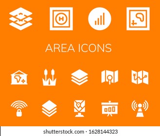 Modern Simple Set of area Vector filled Icons. Contains such as Layers, Helipad, Bars graphics, Map, Wifi signal, Layer, Reed and more Fully Editable and Pixel Perfect icons.