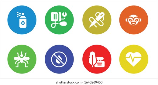 Modern Simple Set of blood Vector filled Icons. Contains such as Paint spray, Mosquito, Blood pressure, Ink, Needle, Vampire, Heartbeat and more Fully Editable and Pixel Perfect icons.