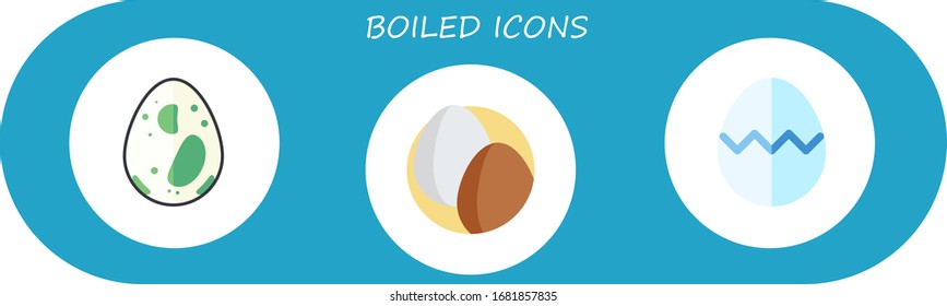 Modern Simple Set of boiled Vector flat Icons. Contains such as egg, eggs and more Fully Editable and Pixel Perfect icons.
