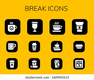 Modern Simple Set of break Vector filled Icons. Contains such as Coffee cup, Mug, Coffee, Cup, Earthquake and more Fully Editable and Pixel Perfect icons.