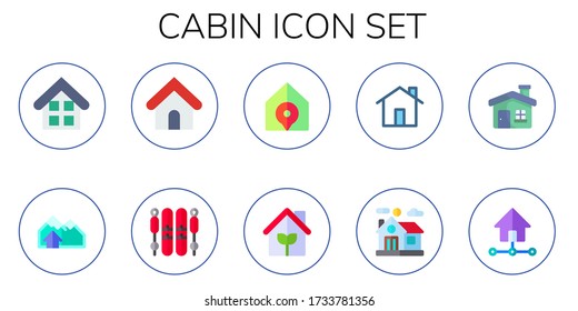 Modern Simple Set of cabin Vector flat Icons. Contains such as home, chalet, ski and more Fully Editable and Pixel Perfect icons.