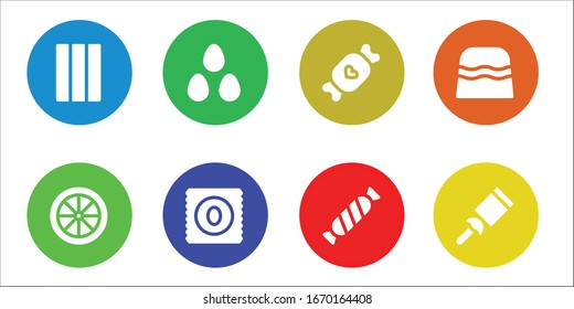 Modern Simple Set of chewing Vector filled Icons. Contains such as Chewing gum, Candy, Candies and more Fully Editable and Pixel Perfect icons.
