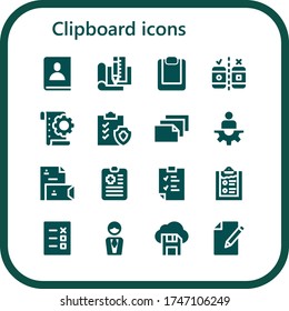 Modern Simple Set of clipboard Vector filled Icons. Contains such as Agenda, Plan, Clipboard, Testing, Planning, Paper, Manager and more Fully Editable and Pixel Perfect icons.