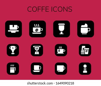 Modern Simple Set of coffe Vector filled Icons. Contains such as Cup, Paper cup and more Fully Editable and Pixel Perfect icons.