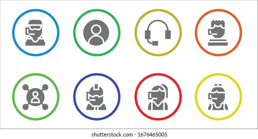 Modern Simple Set of consultant Vector filled Icons. Contains such as Call center, User, Headset and more Fully Editable and Pixel Perfect icons.