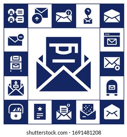 Modern Simple Set of correspondence Vector filled Icons. Contains such as Comments, Email, Postbox, Invitation, Mailbox, Postman and more Fully Editable and Pixel Perfect icons.