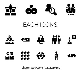 Modern Simple Set of each Vector filled Icons. Contains such as Friends, Friend and more Fully Editable and Pixel Perfect icons.