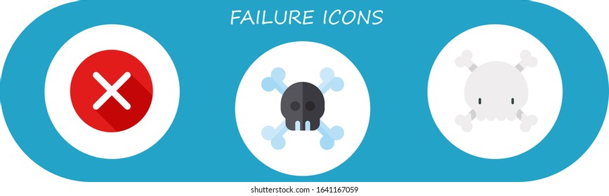 Modern Simple Set of failure Vector flat Icons. Contains such as x button, danger and more Fully Editable and Pixel Perfect icons.