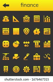 Moderno Conjunto simple de finanzas Vector rellena Iconos. Contiene, como Depósito, Atrás, Conjunto cuadrado, Maletín, Calculadora, Analítica y, más, iconos Totalmente Editables y Perfectos de Pixel.