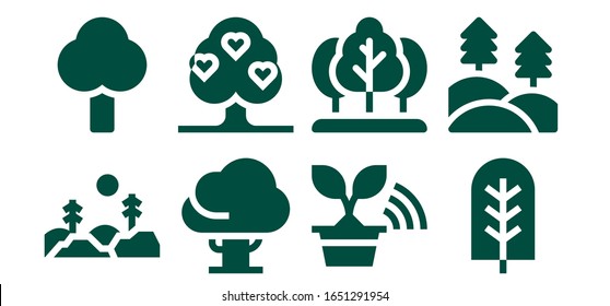 Modern Simple Set of fir Vector filled Icons. Contains such as Forest, Tree and more Fully Editable and Pixel Perfect icons.